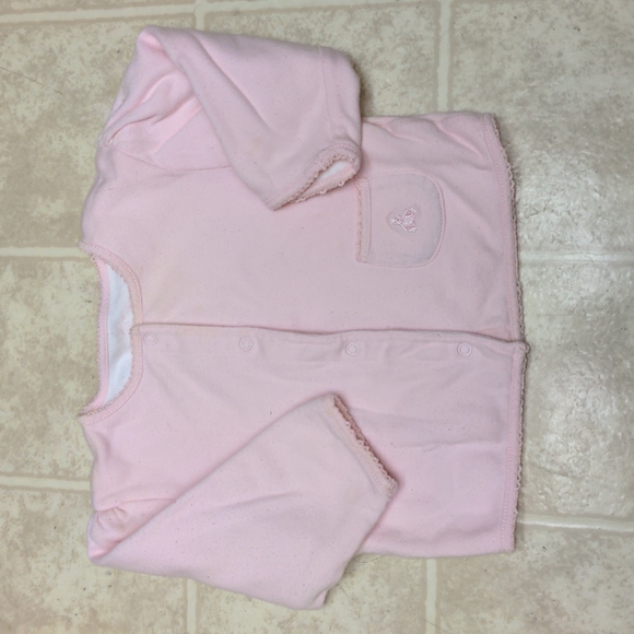 Baby Gap Newborn 3 Month Pink Sleep Pajama with Matching Over Coat - Picture 3 of 5